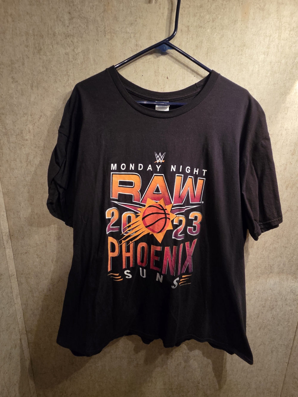 WWE Monday Night RAW Phoenix Suns 2023 Black Graphic Tee